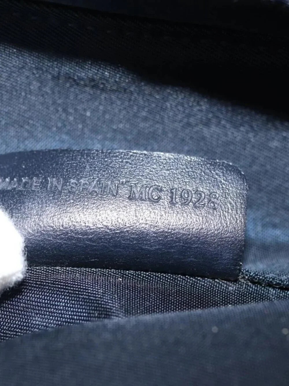 Christian Dior Trotter Canvas Saddle Pouch Navy Gold Auth 157216 - Picture 15 of 16